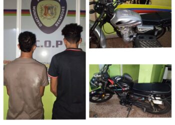La Policía Municipal de Carúpano logra la rápida recuperación de una moto robada y la captura de los responsables