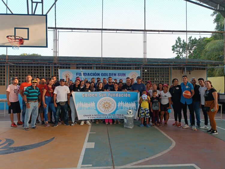 La Fundación Golden Sun embellece la Cancha Deportiva de la Comunidad El Lirio en Carúpano