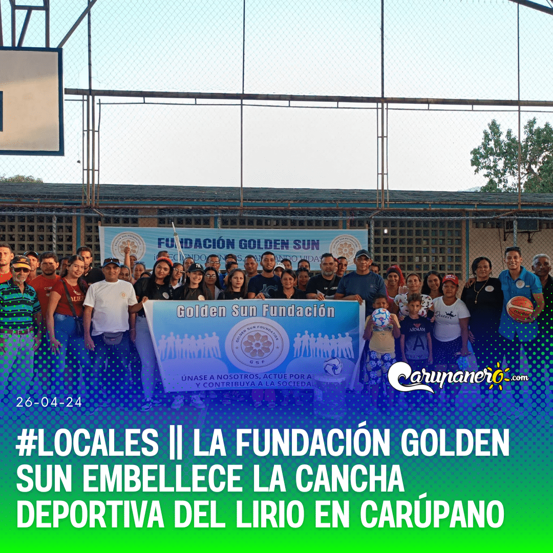 La Fundación Golden Sun embellece la Cancha Deportiva de la Comunidad El Lirio en Carúpano