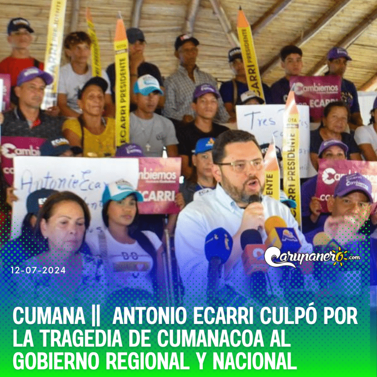 Antonio Ecarri culpó por la tragedia de Cumanacoa al gobierno regional y nacional
