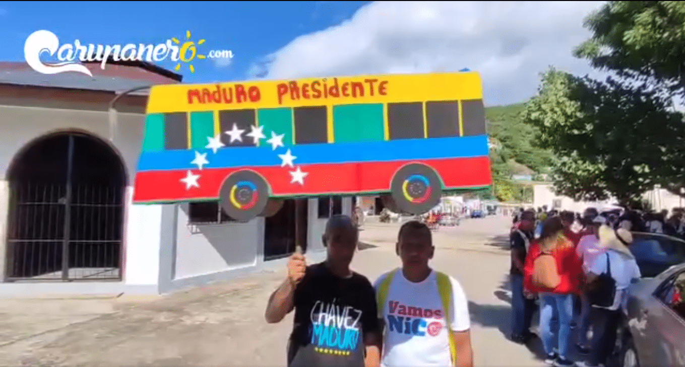 Demostraciòn de apoyo a la Reelección de Nicolas Maduro en Carúpano VIDEO