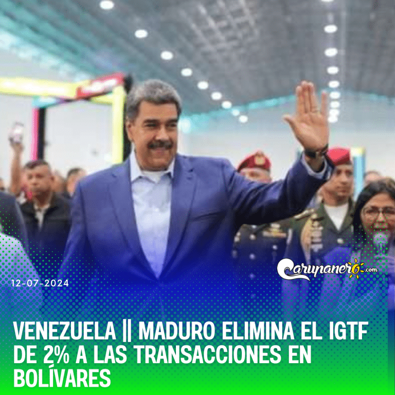 Presidente Maduro elimina el IGTF de 2% a las transacciones en bolívares