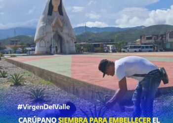 Alcaldía de Carúpano embellece la Virgen del Valle