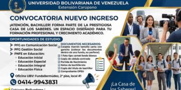 UBV Carúpano inicia inscripciones: Oportunidad de formación para el desarrollo local