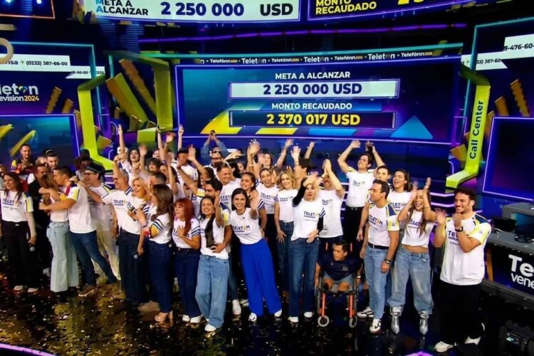 La jornada benéfica «Unidos por Venezuela» cerró este sábado con una recaudación final de 2.370.017 dólares, superando ampliamente las proyecciones iniciales